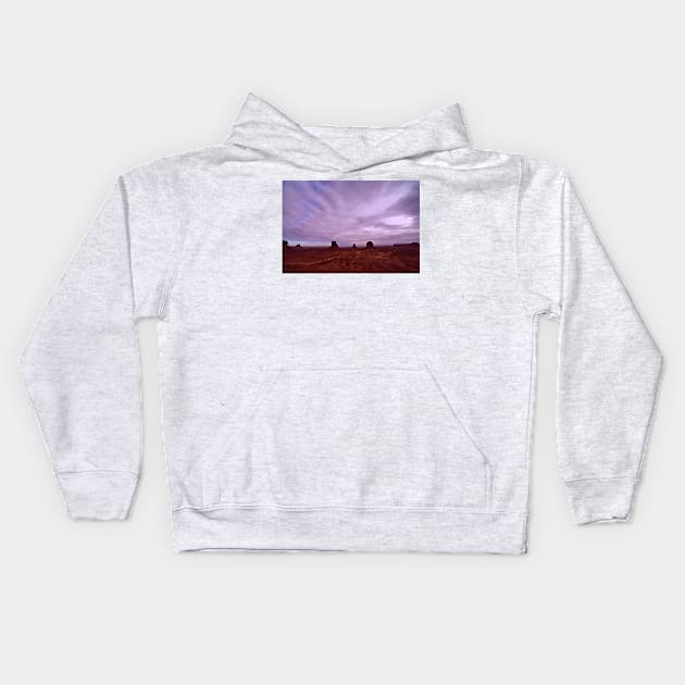 Monument Valley and Clouds3 Kids Hoodie by StonePics